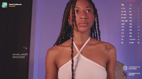 Snapshot of connie_west0 chatting on February 25, 2025, 10:07 pm independent model online show from February 25, 2025, 10:07 pm