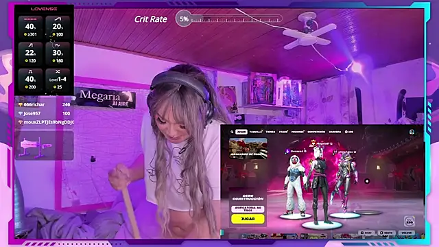 Snapshot of MegariaB chatting on February 10, 2025, 7:15 am MegariaB online show from February 10, 2025, 7:15 am