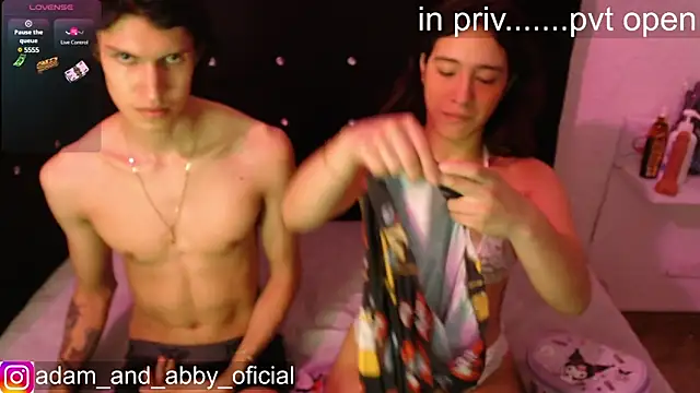 Snapshot of Adam_and_abby chatting on January 12, 2025, 2:24 am Adam and abby online show from January 12, 2025, 2:24 am